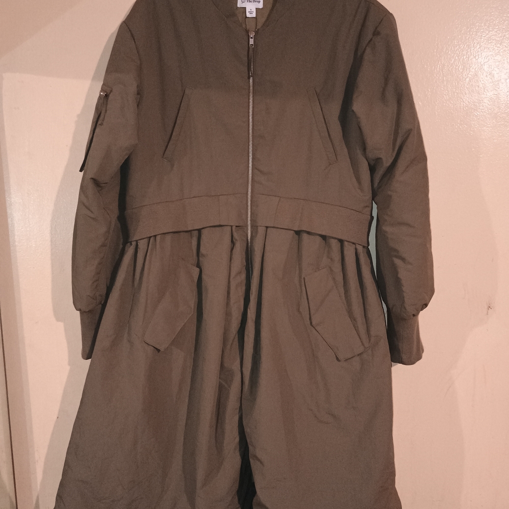 Stylish Olive Trench Coat for Women - Picture 5 of 5